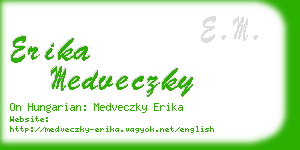 erika medveczky business card